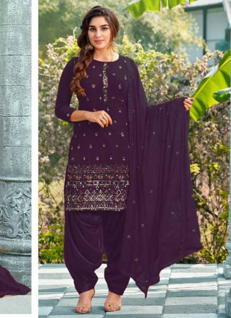 Purple Colour Saheli Mrudangi New Latest Designer Festive Wear Faux Georgette Salwar Suit Collection 2026 K